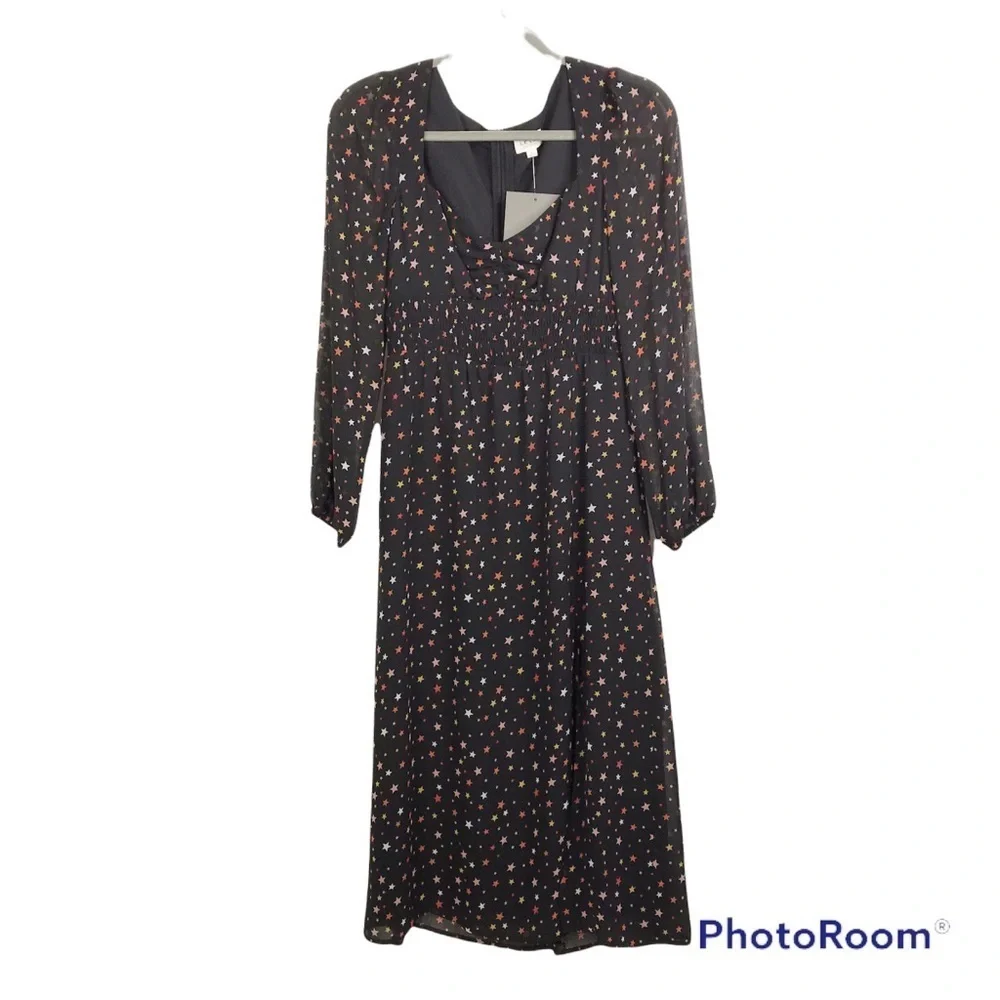Le Lis Starry Nights black midi dress from Stitchfix size S NWT - Picture 3 of 10